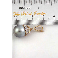 Load image into Gallery viewer, 14k Yellow Gold &amp; 6-Diamond Silver-Tone Baroque Pearl Pendant