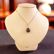Load image into Gallery viewer, 14k White Gold &amp; 6-Diamond Black Tahitian Pearl Pendant