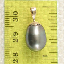 Load image into Gallery viewer, 14k Yellow Gold Flower-Bale Peacock Tahitian Pearl Pendant
