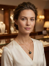 Load image into Gallery viewer, 14k Yellow Gold Flower-Bale &amp; 10.3×12 mm Peacock Tahitian Pearl Pendant