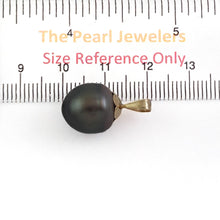 Load image into Gallery viewer, 14k Yellow Gold Flower-Bale Peacock Tahitian Pearl Pendant