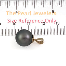 Load image into Gallery viewer, 14k Yellow Gold Flower-Bale Pale-Black Tahitian Pearl Pendant