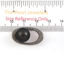 Load image into Gallery viewer, Tahitian Pearl Oval Diamond Pendant 14k Yellow Gold