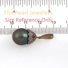 Load image into Gallery viewer, Chartreuse-Tone Tahitian Pearl &amp; 14k Yellow Gold Enhance-Cap Pendant