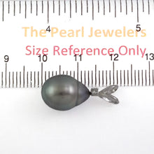 Load image into Gallery viewer, 14k White Gold Single-Diamond Baroque Tahitian Pearl Pendant
