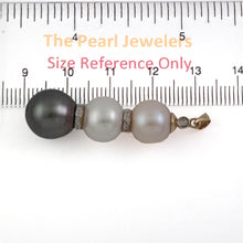 Load image into Gallery viewer, 14k Two-Tone Gold &amp; Diamonds 3-Series Tahitian &amp; Cultured Pearl Pendant