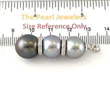 Load image into Gallery viewer, Three-Series Smoke, Blue &amp; Black Pearl Pendant in 14k White Gold