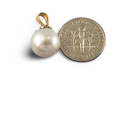 Load image into Gallery viewer, White-Smoke Tahitian Pearl &amp; Diamond Star-Bale in 14k Yellow Gold