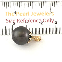 Load image into Gallery viewer, Black Tahitian Pearl &amp; Diamond Star-Bale in 14k Yellow Gold