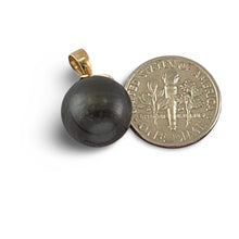 Load image into Gallery viewer, Black Tahitian Pearl &amp; Diamond Star-Bale in 14k Yellow Gold