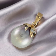 Load image into Gallery viewer, Silver-Tone Tahitian Pearl &amp; Diamond Star-Bail Pendant