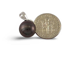 Load image into Gallery viewer, Black Tahitian Pearl &amp; Claw-Bail Diamond Accent Pendant 14k