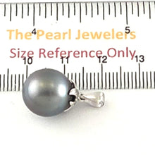 Load image into Gallery viewer, Silver-Gray Tahitian Pearl &amp; Diamond Star-Bale Pendant 14k