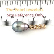 Load image into Gallery viewer, Baroque Tahitian Pearl &amp; Diamond Heart-Bale Pendant 14k