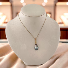 Load image into Gallery viewer, Baroque Tahitian Pearl &amp; Diamond Heart-Bale Pendant 14k