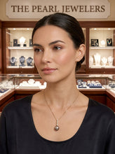 Load image into Gallery viewer, Baroque Pearl 14k Heart-Bale Pendant with Natural Diamonds