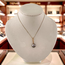 Load image into Gallery viewer, Baroque Pearl 14k Heart-Bale Pendant with Natural Diamonds