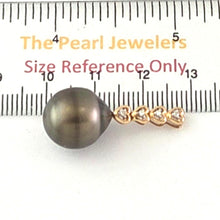 Load image into Gallery viewer, Khaki-Tone Baroque Pearl &amp; Diamond 14k Heart-Bale Pendant