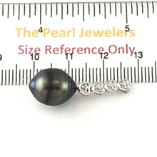 Load image into Gallery viewer, Baroque Black Tahitian Pearl &amp; Diamond Heart-Bale Pendant 14k