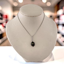 Load image into Gallery viewer, Baroque Black Tahitian Pearl &amp; Diamond Heart-Bale Pendant 14k