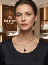 Load image into Gallery viewer, Baroque Peacock Tahitian Pearl &amp; Diamond Heart-Bale Pendant
