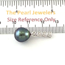Load image into Gallery viewer, Baroque Peacock Tahitian Pearl &amp; Diamond Heart-Bale Pendant