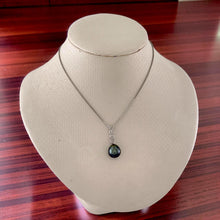 Load image into Gallery viewer, Baroque Peacock Tahitian Pearl &amp; Diamond Heart-Bale Pendant