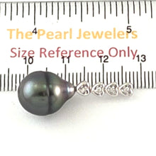Load image into Gallery viewer, Baroque Black Tahitian Pearl &amp; Diamond Heart-Bale Pendant