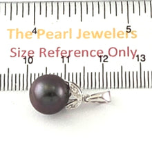 Load image into Gallery viewer, 14k Twin-Leaf Bale &amp; Diamond Tahitian Pearl Pendant