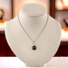 Load image into Gallery viewer, 14k Twin-Leaf Bale &amp; Diamond Tahitian Pearl Pendant