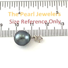 Load image into Gallery viewer, 14kw Plumeria-Bale Black Tahitian Pearl Pendant