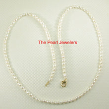 Load image into Gallery viewer, White Rice Pearl Necklace with Alloy Lobster Clasp