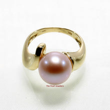 Load image into Gallery viewer, 14k Yellow Gold Lavender Pearl Solitaire Ring