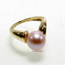 Load image into Gallery viewer, 14k Yellow Gold Lavender Pearl Solitaire Ring