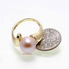 Load image into Gallery viewer, 14k Yellow Gold Lavender Pearl Solitaire Ring