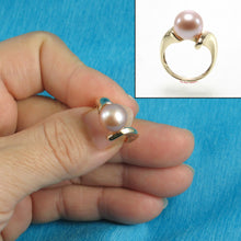 Load image into Gallery viewer, 14k Yellow Gold Lavender Pearl Solitaire Ring