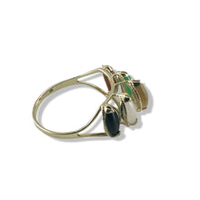 Load image into Gallery viewer, Multi-Color Marquise Jade Ring in Solid 14K Gold