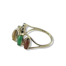 Load image into Gallery viewer, Multi-Color Marquise Jade Ring in Solid 14K Gold
