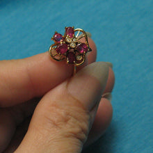 Load image into Gallery viewer, 3200011 HEIRLOOM RUBY GENUINE DIAMONDS COCKTAIL RING 14K SOLID YELLOW GOLD