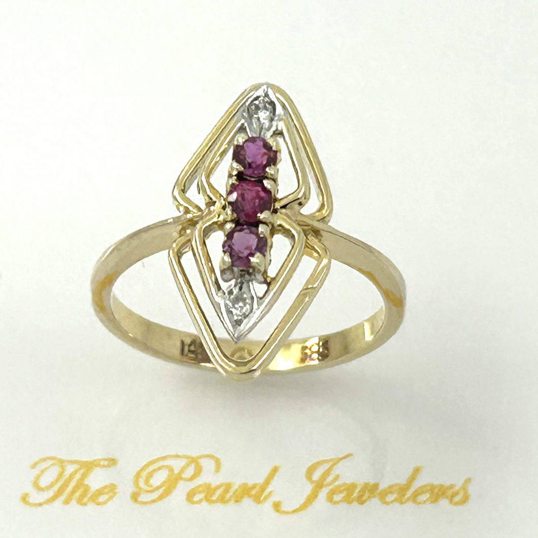 3200402-14k-Solid-Yellow-Gold-Genuine-Diamond-Natural-Red-Ruby-Cocktail-Ring