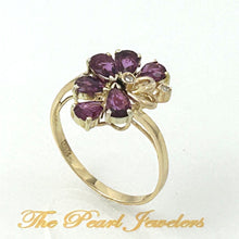 Load image into Gallery viewer, 3200432-14k-Solid-Yellow-Gold-Genuine-Diamond-Natural-Red-Ruby-Cocktail-Ring