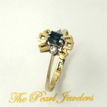 Load image into Gallery viewer, 3200711-Diamond-Natural-Blue-Baguette-Sapphire-18k-Solid-Yellow-Gold-Cocktail-Ring