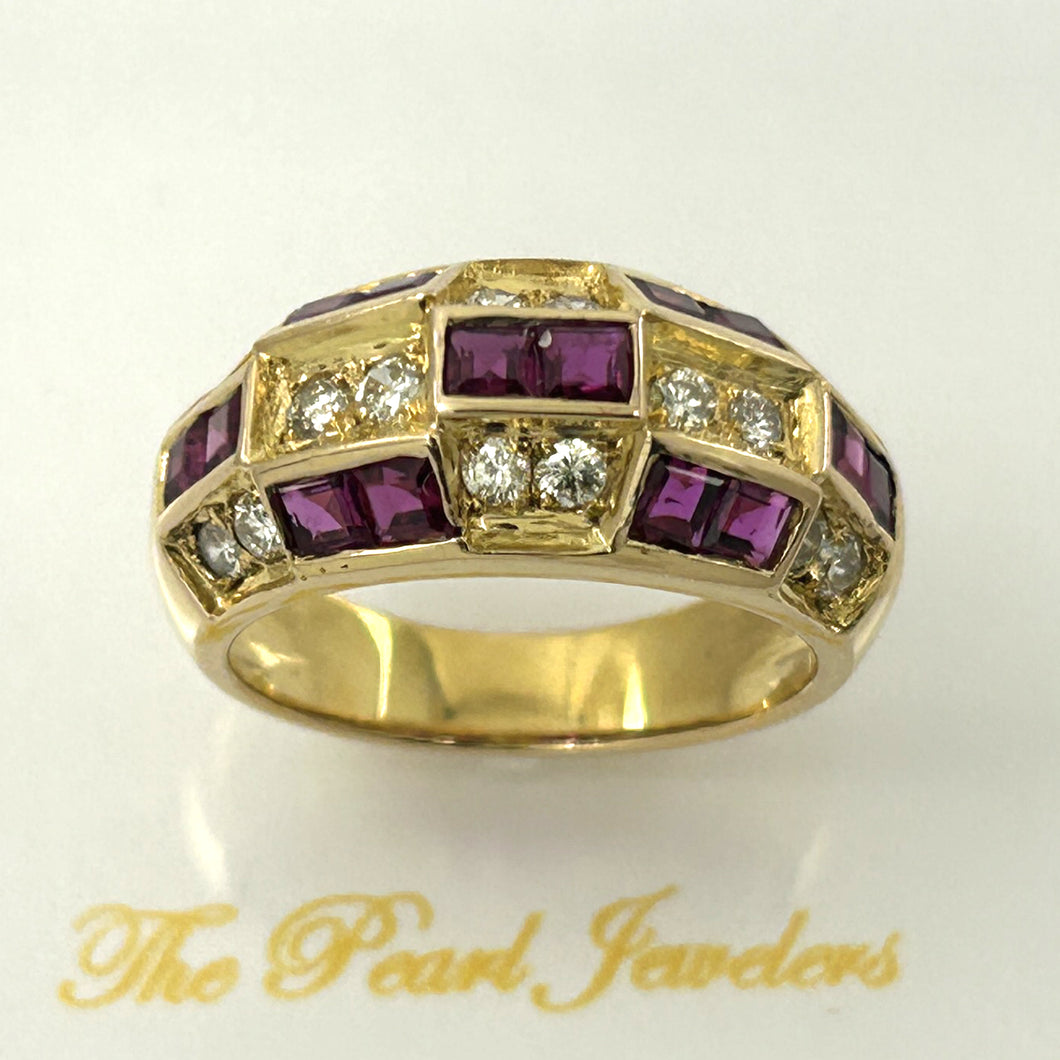 3200882-18k-Solid-Yellow-Gold-Genuine-Diamond-Natural-Red-Ruby-Band-Ring