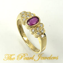 Load image into Gallery viewer, 3200912-18k-Solid-Yellow-Gold-Genuine-Diamond-Natural-Red-Ruby-Solitaire-Ring