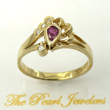 Load image into Gallery viewer, 3200922-Genuine-Diamond-Natural-Red-Ruby-18k-Solid-Yellow-Gold-Cocktail-Ring