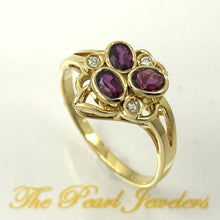 Load image into Gallery viewer, 3200932-18k-Solid-Yellow-Gold-Genuine-Diamond-Natural-Red-Ruby-Cocktail-Ring