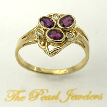 Load image into Gallery viewer, 3200932-18k-Solid-Yellow-Gold-Genuine-Diamond-Natural-Red-Ruby-Cocktail-Ring