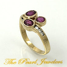 Load image into Gallery viewer, 3200962-14k-Yellow-Solid-Gold-Genuine-Diamond-Natural-Red-Ruby-Cocktail-Ring