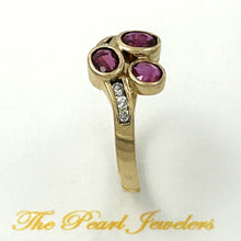 Load image into Gallery viewer, 3200962-14k-Yellow-Solid-Gold-Genuine-Diamond-Natural-Red-Ruby-Cocktail-Ring