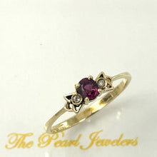 Load image into Gallery viewer, 3201012-14k-Yellow-Solid-Gold-Genuine-Diamonds-Natural-Red-Oval-Ruby-Ring
